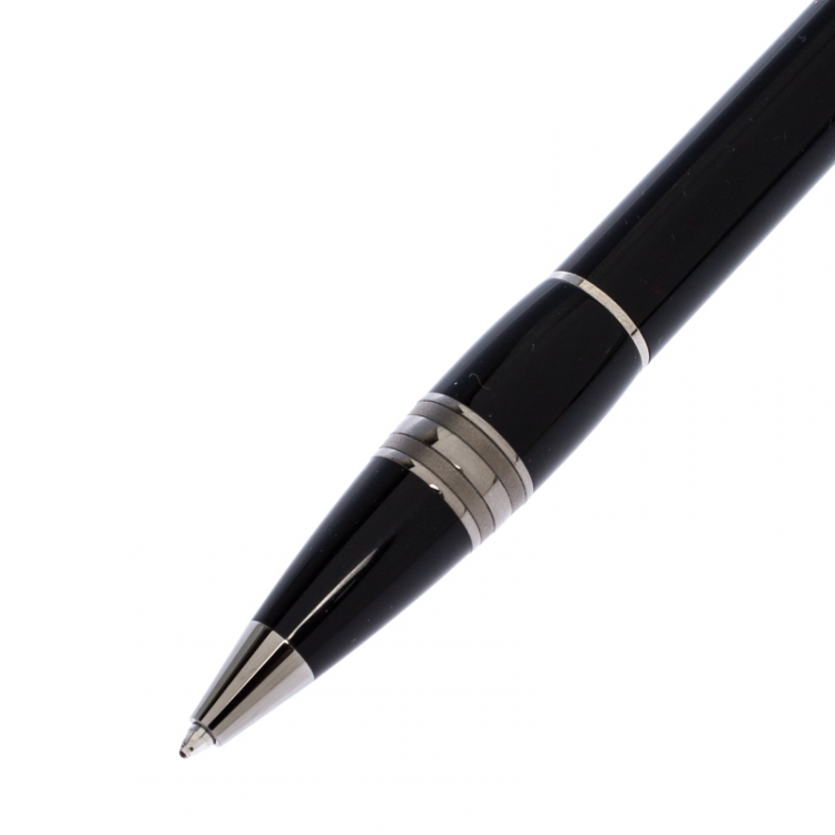 Pre Owned Montblanc StarWalker Midnight Black Resin Ruthenium Coated Ballpoint Pen
