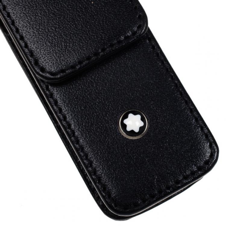 Pre Owned Montblanc Meisterstuck Leather Sienna Single Pen Pouch