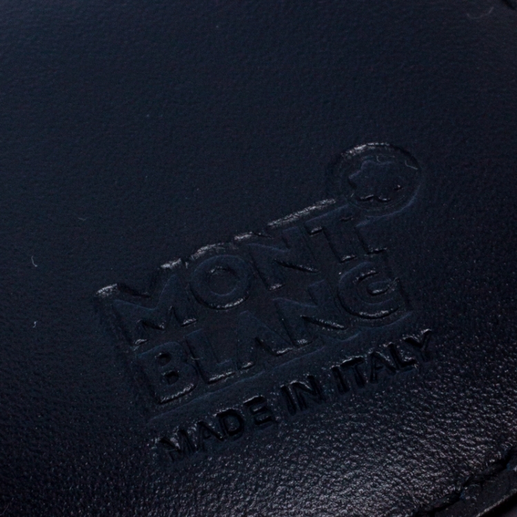 Pre Owned Montblanc Navy Blue Leather Meistersstuck Sfumato Key Holder