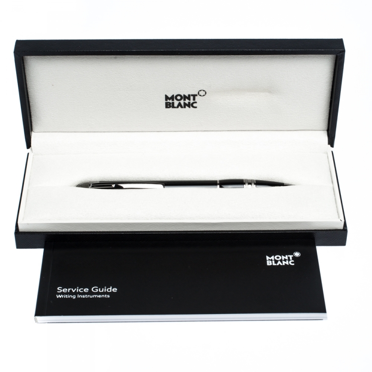 Pre Owned Montblanc StarWalker Midnight Black Resin Ruthenium Coated Ballpoint Pen