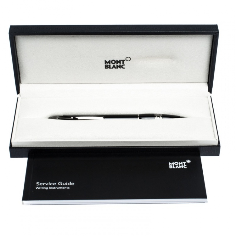 Pre Owned Montblanc StarWalker Midnight Black Resin Ruthenium Coated Ballpoint Pen