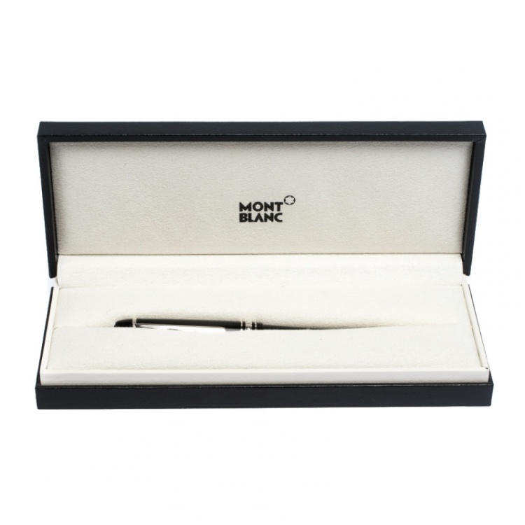 Pre Owned Montblanc Meisterstuck Black Resin Silver Tone Ballpoint Pen