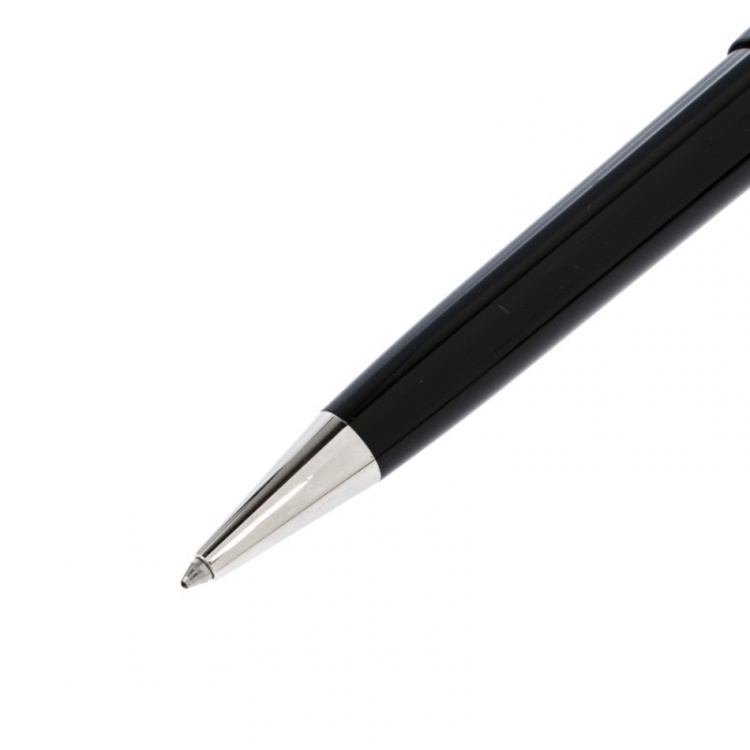 Pre Owned Montblanc Meisterstuck Black Resin Silver Tone Ballpoint Pen