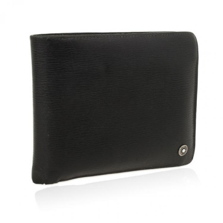 Pre Owned MontBlanc Black Leather Westside Wallet 
