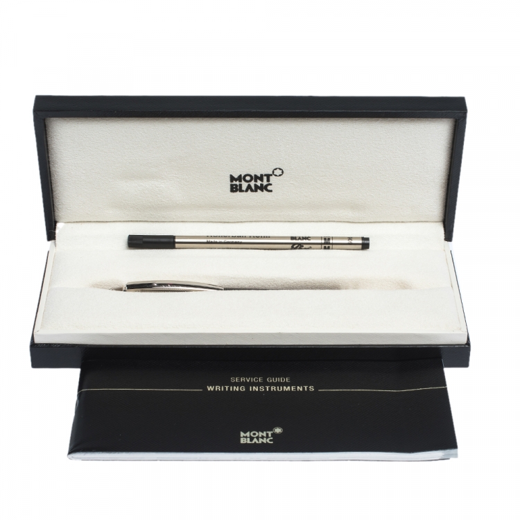 Pre Owned Montblanc StarWalker Doue Guilloché Pattern Two Tone Fineliner Pen