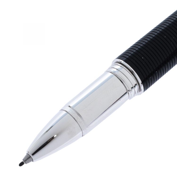 Pre Owned Montblanc StarWalker Doue Guilloché Pattern Two Tone Fineliner Pen