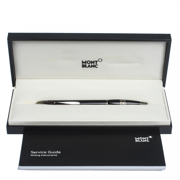 Pre Owned Montblanc StarWalker Midnight Black Resin Ruthenium Coated Ballpoint Pen