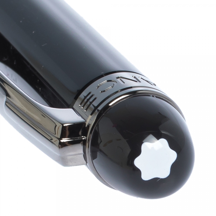 Pre Owned Montblanc StarWalker Midnight Black Resin Ruthenium Coated Ballpoint Pen