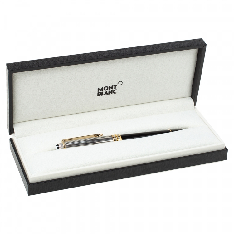 Pre Owned Montblanc Meisterstuck Solitaire Doue Black Resin Rollerball Pen