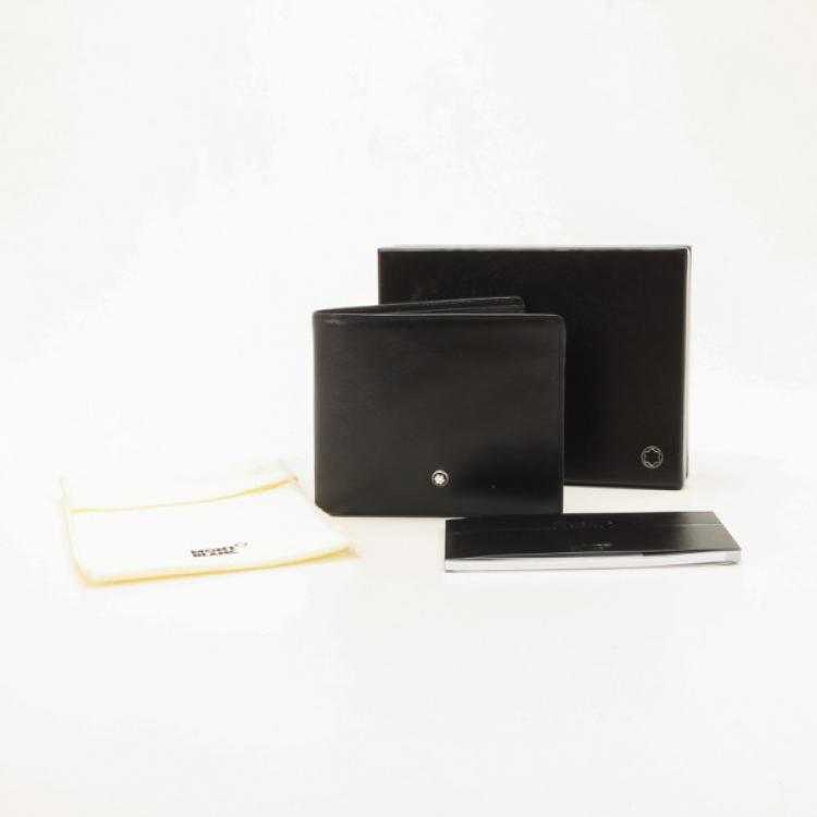 مملوكة مسبقًا MontBlanc Black Leather Meisterstuck Wallet 