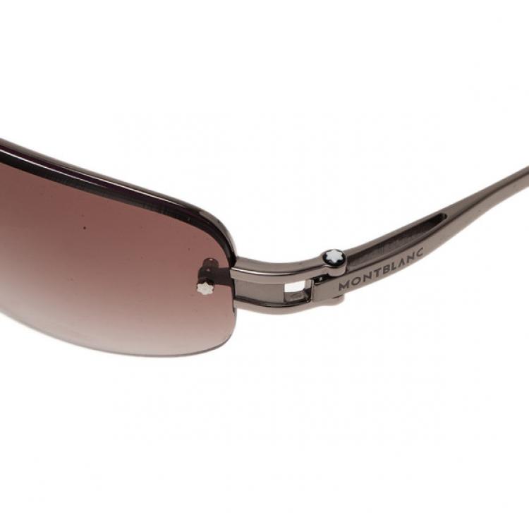 Pre Owned Montblanc Silver MB83S Sunglasses