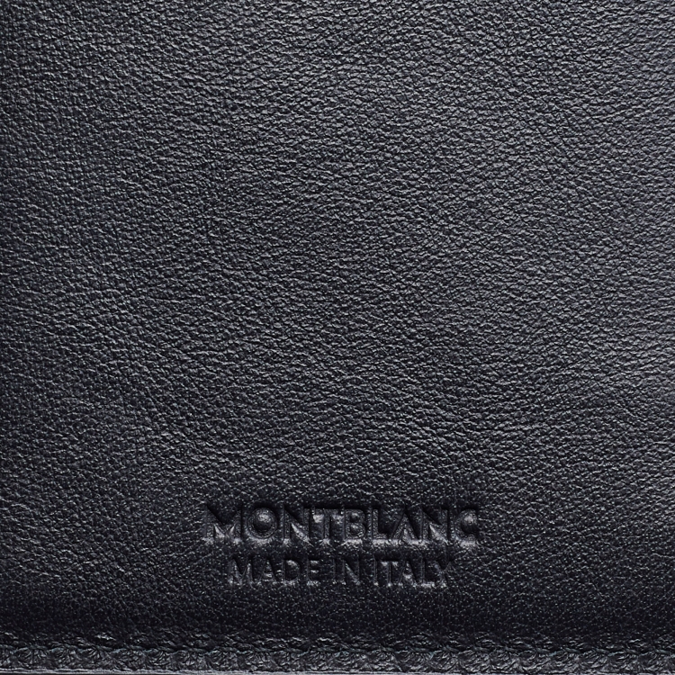 Pre Owned Montblanc Black Leather Lanyard ID Card Holder