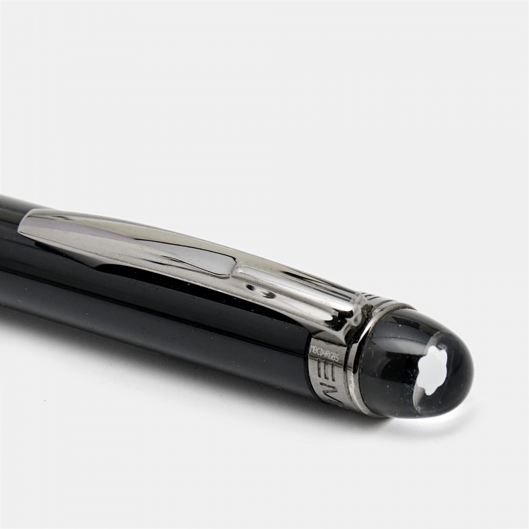 Pre Owned Montblanc StarWalker Midnight Black Resin Ruthenium Coated Ballpoint Pen