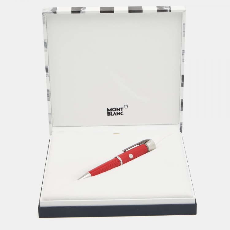 Pre Owned Montblanc Great Characters James Dean Special Edition Resin Silver Tone Ballpoint Pen