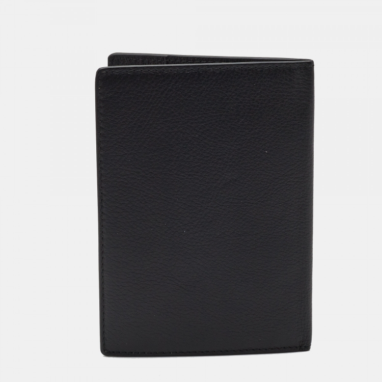 Pre Owned Montblanc Black Leather Meisterstuck Bifold Passport Holder