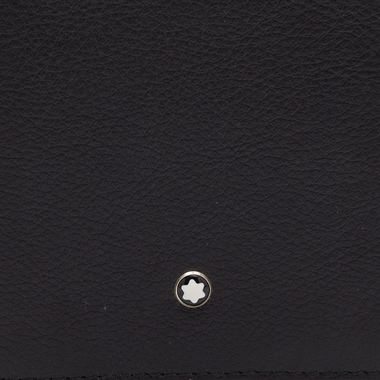 Pre Owned Montblanc Black Leather Meisterstuck Bifold Passport Holder