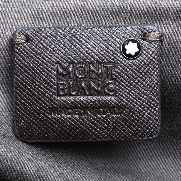 Pre Owned MontBlanc Beige Coated Canvas Messenger Bag