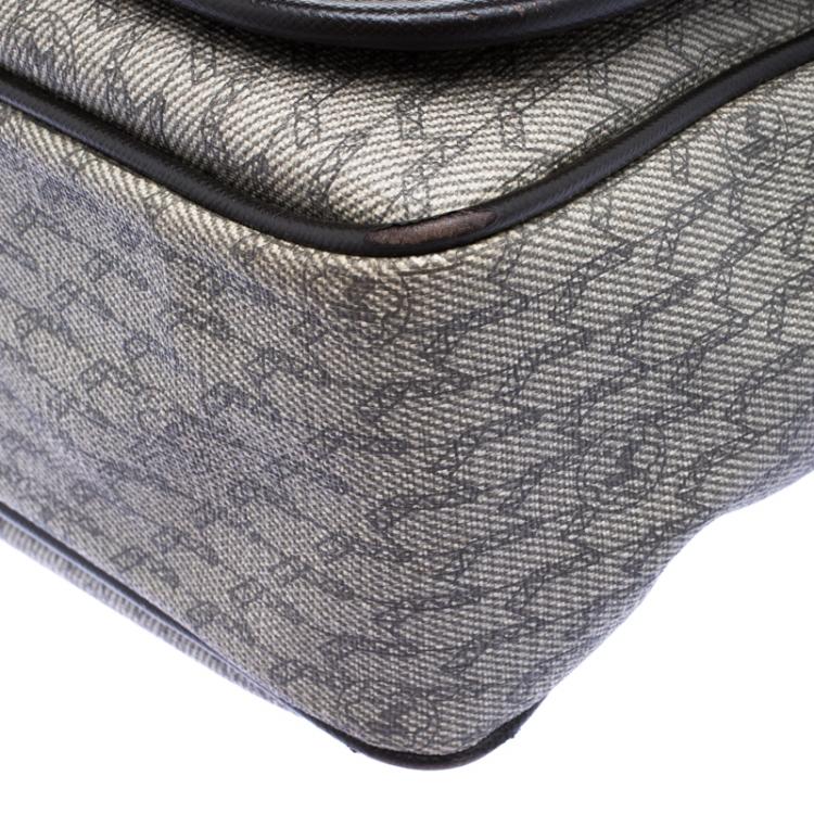 Pre Owned MontBlanc Beige Coated Canvas Messenger Bag