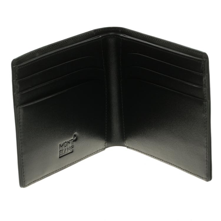 Pre Owned Montblanc Black Leather Meisterstuck Bifold Wallet