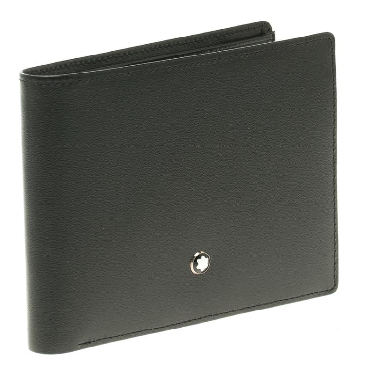 Pre Owned Montblanc Black Leather Meisterstuck Bifold Wallet