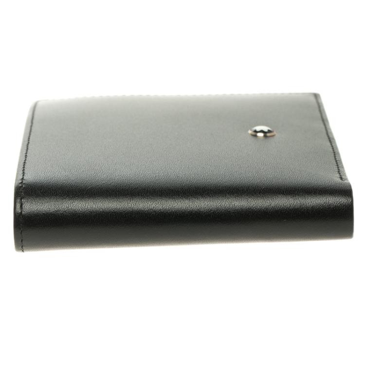 Pre Owned Montblanc Black Leather Meisterstuck Bifold Wallet