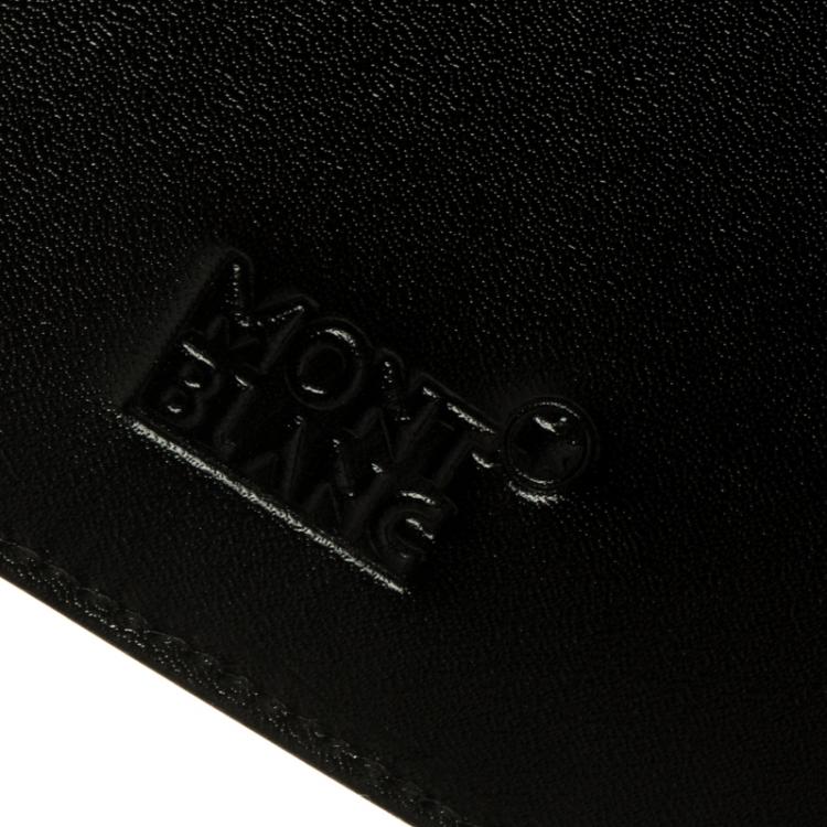 Pre Owned Montblanc Black Leather Meisterstuck Bifold Wallet