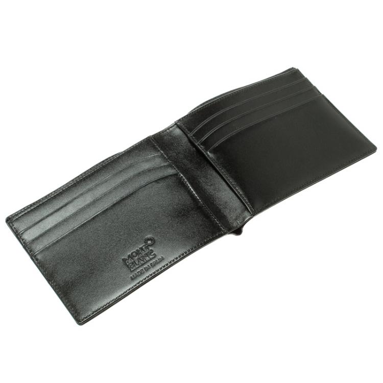 Pre Owned Montblanc Black Leather Miesterstuck Bifold Wallet