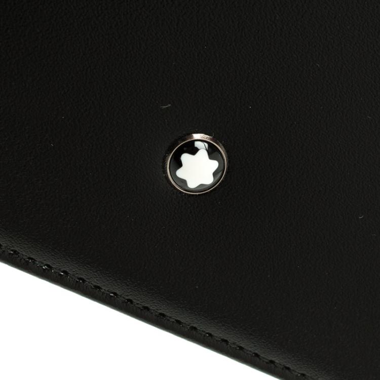 Pre Owned Montblanc Black Leather Miesterstuck Bifold Wallet