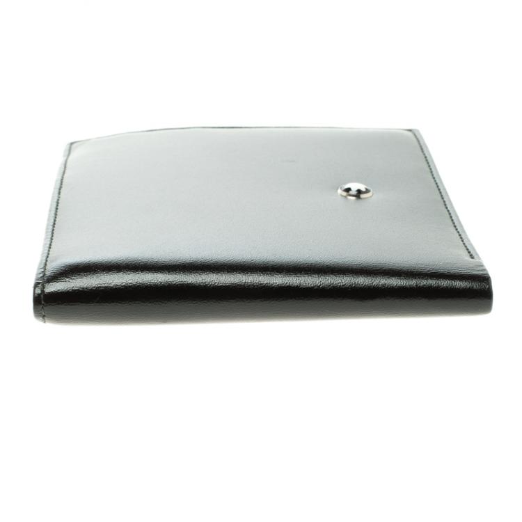 Pre Owned Montblanc Black Leather Miesterstuck Bifold Wallet