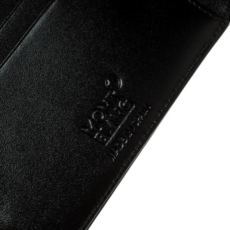 Pre Owned Montblanc Black Leather Miesterstuck Bifold Wallet