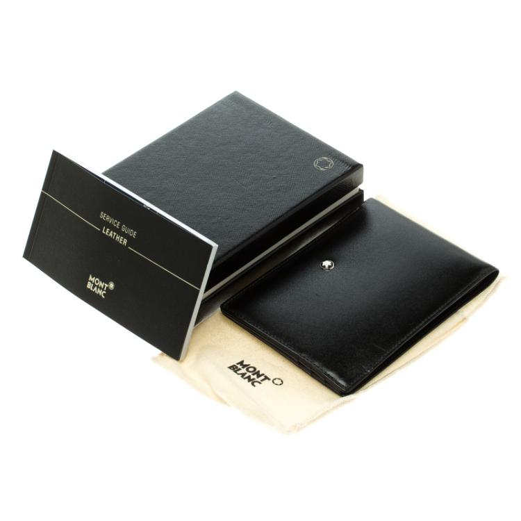 Pre Owned Montblanc Black Leather Miesterstuck Bifold Wallet