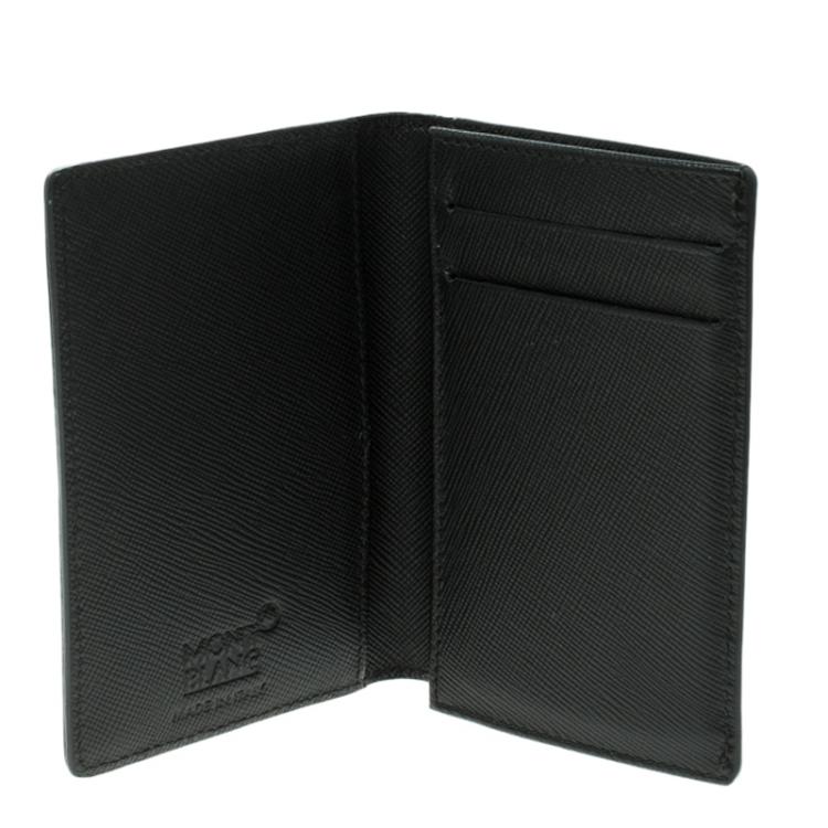 Pre Owned Montblanc Black Canvas and Leather Bifold Wallet