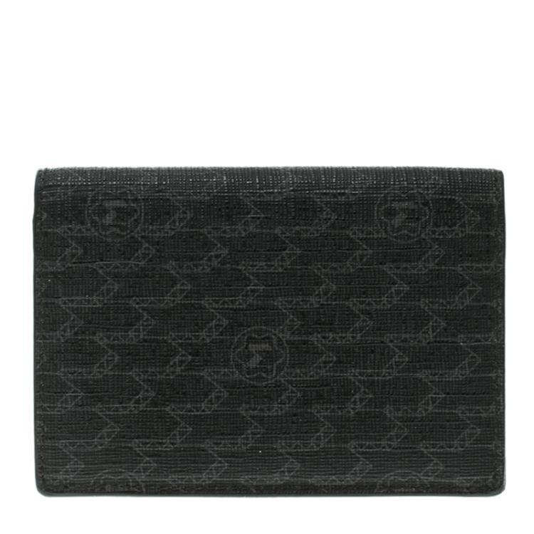 Pre Owned Montblanc Black Canvas and Leather Bifold Wallet