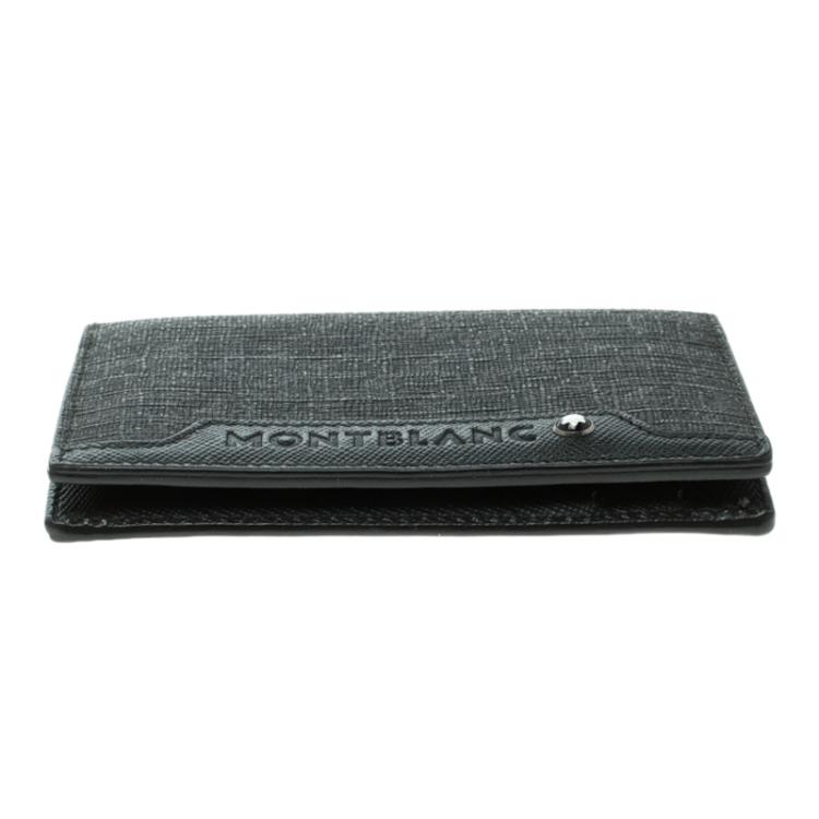 Pre Owned Montblanc Black Canvas and Leather Bifold Wallet