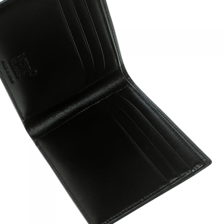 Pre Owned Montblanc Black Leather Miesterstuck Bifold Wallet