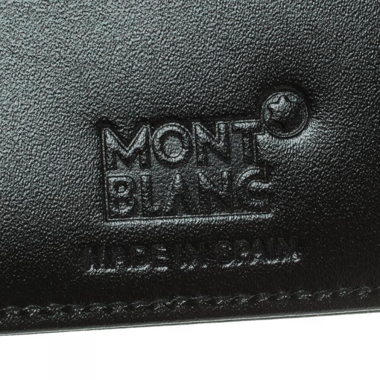 Pre Owned Montblanc Black Leather Miesterstuck Bifold Wallet