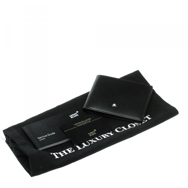 Pre Owned Montblanc Black Leather Miesterstuck Bifold Wallet