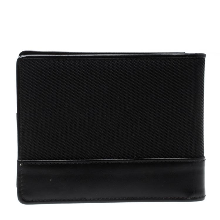 Pre Owned Montblanc Black Nylon Nightflight 4cc Money Clip Wallet