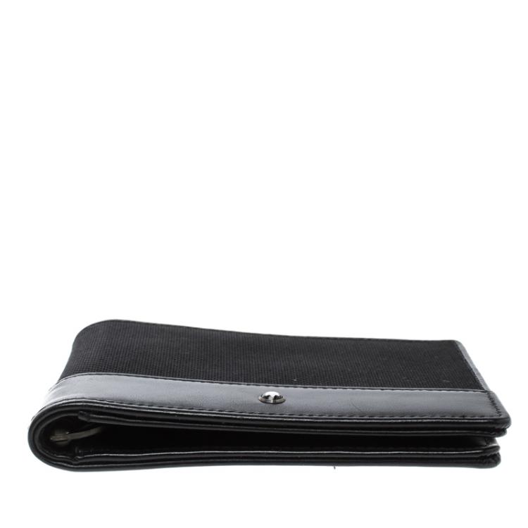 Pre Owned Montblanc Black Nylon Nightflight 4cc Money Clip Wallet