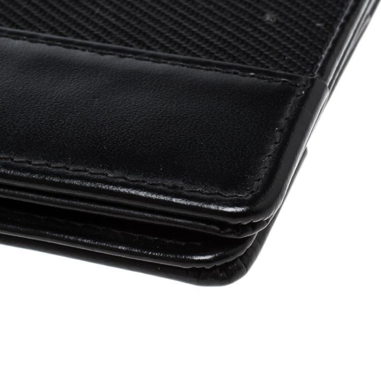 Pre Owned Montblanc Black Nylon Nightflight 4cc Money Clip Wallet