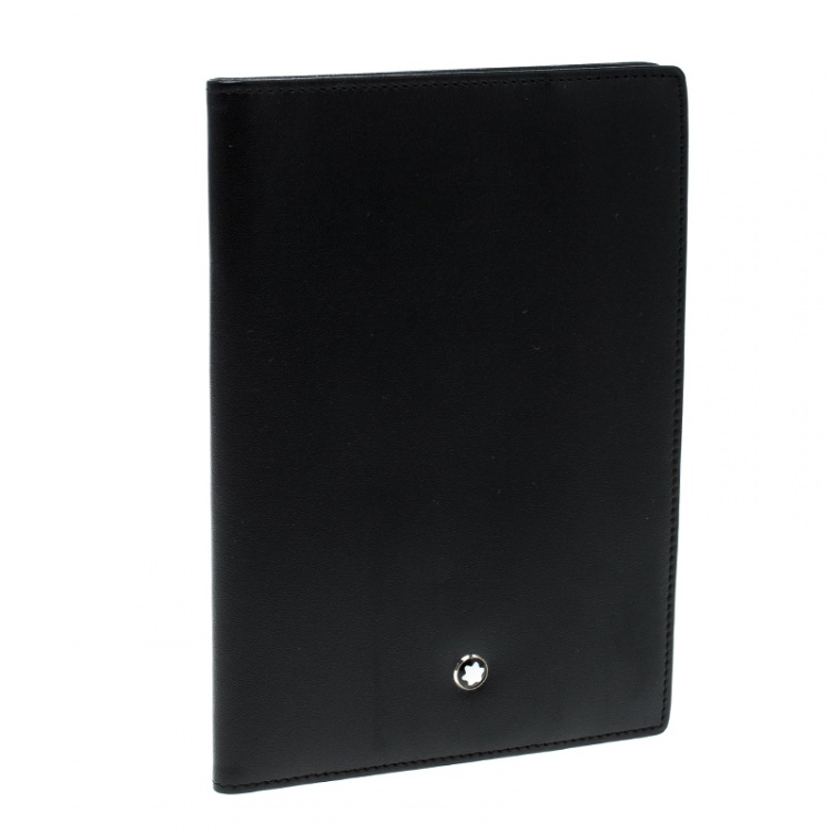 Pre Owned Montblanc Black Leather Meisterstuck Passport Holder