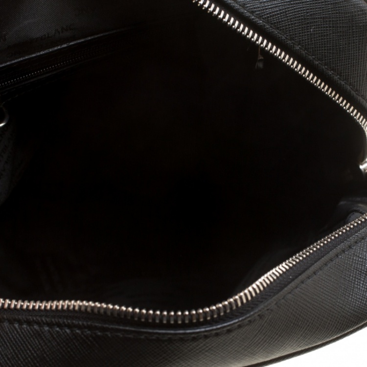 Pre Owned Montblanc Black Leather Small Sartorial Messenger Bag