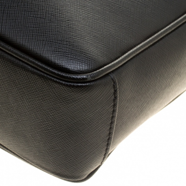 Pre Owned Montblanc Black Leather Small Sartorial Messenger Bag