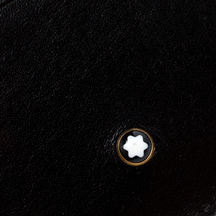 Pre Owned Montblanc Dark Brown Leather Meisterstuck Card Holder 