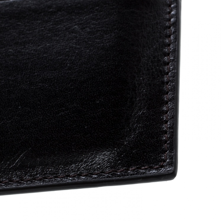 Pre Owned Montblanc Dark Brown Leather Meisterstuck Card Holder 