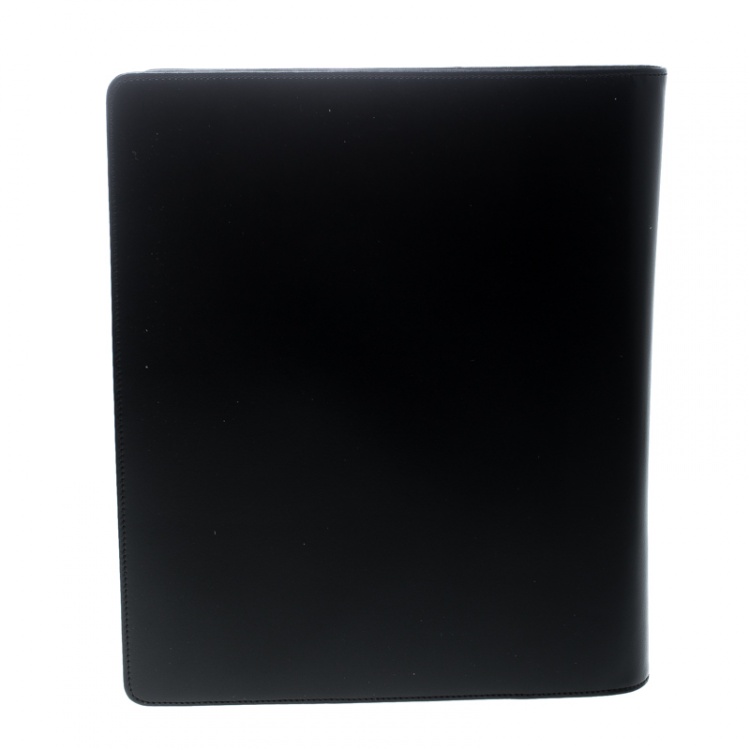 Pre Owned Montblanc Black Leather Medium Meisterstuck Notebook Organizer 