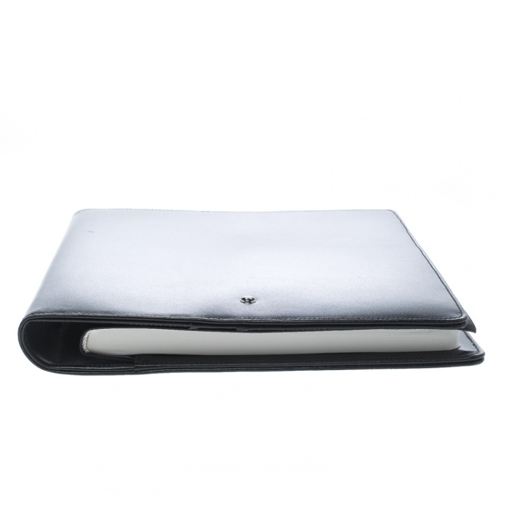 Pre Owned Montblanc Black Leather Medium Meisterstuck Notebook Organizer 