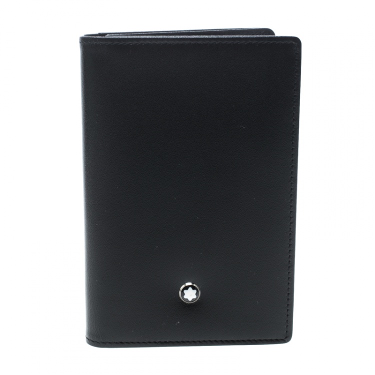 Pre Owned Montblanc Black Leather Meisterstuck 4cc Wallet