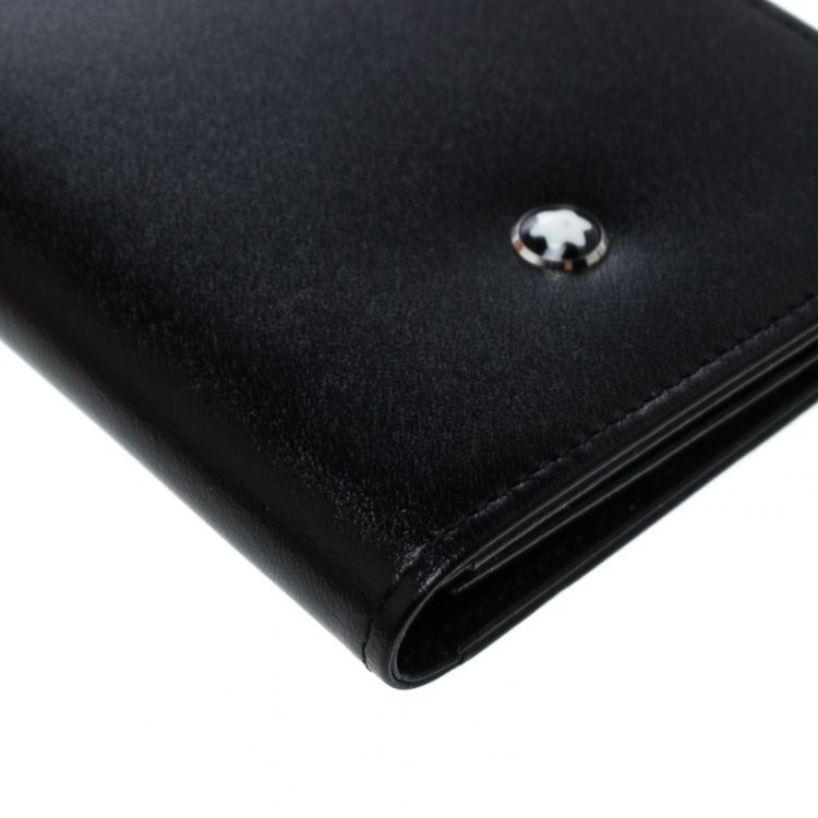 Pre Owned Montblanc Black Leather Meisterstuck 4cc Wallet