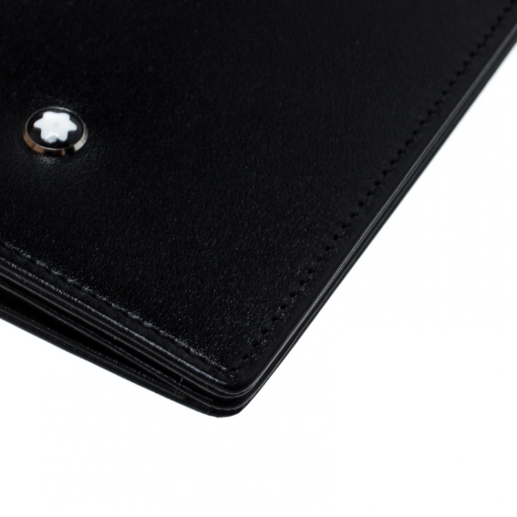 Pre Owned Montblanc Black Leather Meisterstuck 4cc Wallet
